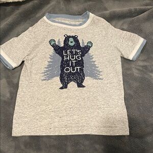 Gray Kids T-Shirt with Bear Print